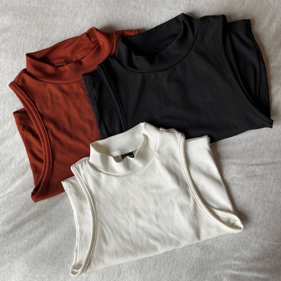 SHEIN Tops - ✨ 3 for $10 ✨ SHEIN S Ribbed Mock Neck Tops!